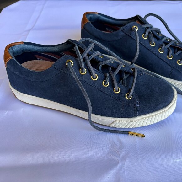 Women's Navy Blue Suede Sperry's - Picture 1 of 7